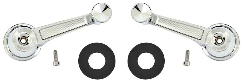 1962-66 Dodge, Plymouth A & B Body Window Crank Handles with Hardware Pair