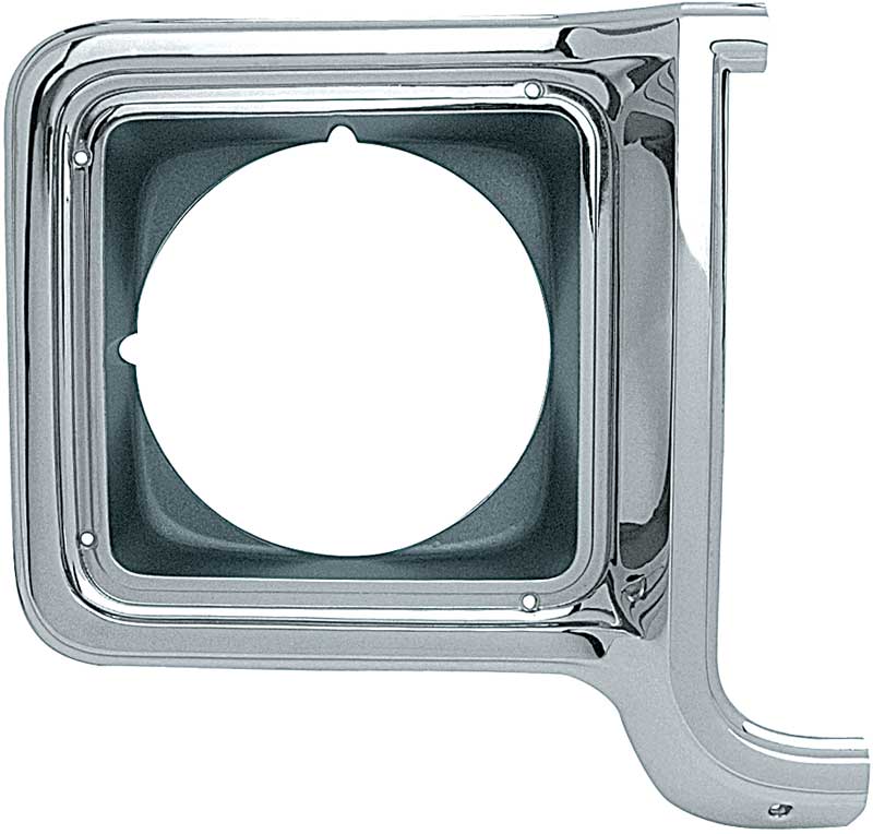 1973-78 Chevrolet/GMC Pickup Blazer Jimmy Suburban Headlamp Bezel Chrome and Dark Argent Silver RH Passenger Side