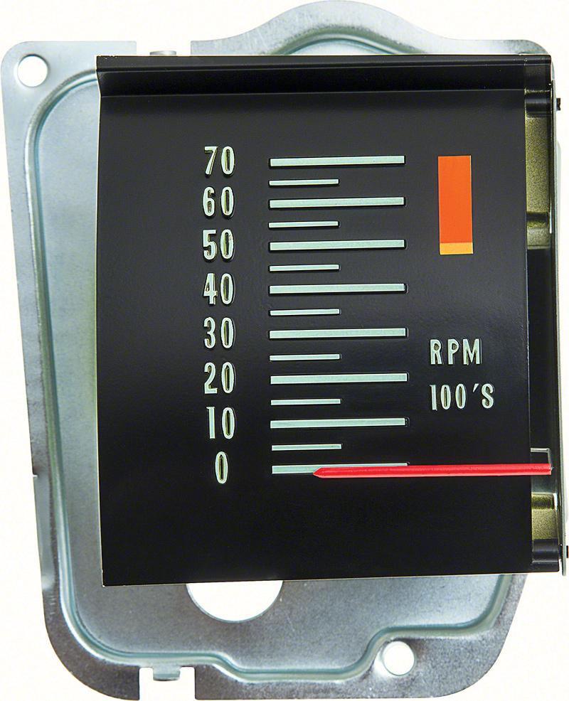 1968 Chevelle SS, El Camino Tachometer with 5000 RPM Redline Roller Style