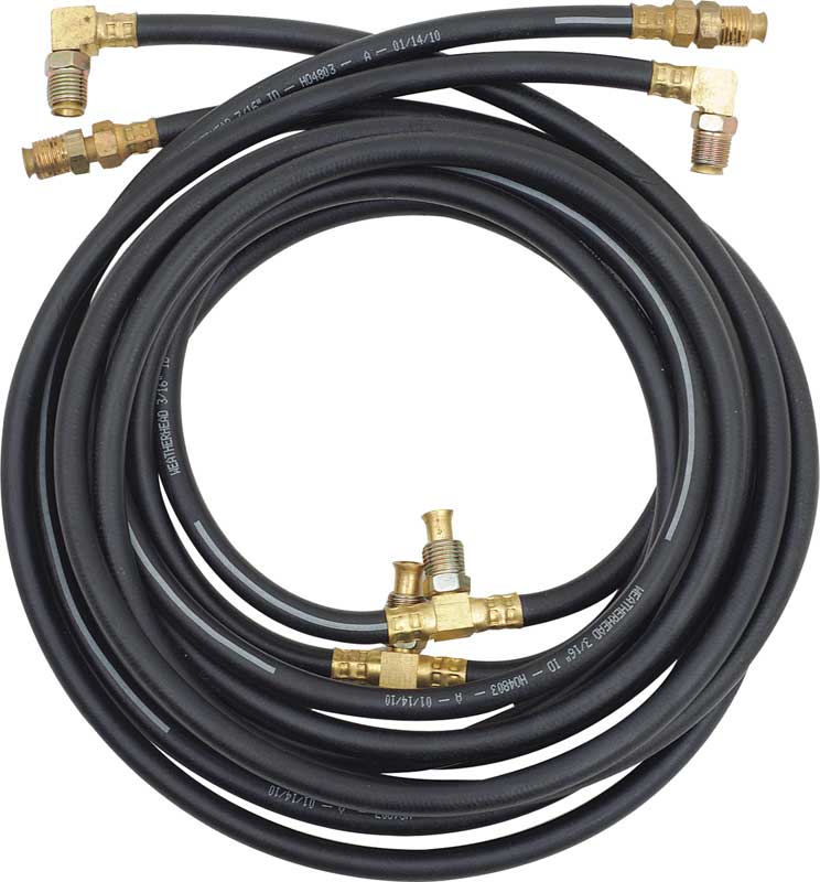 1955-61 Bel Air, Impala, Electra Convertible Top Hydraulic Hose Set Black Rubber Various Models