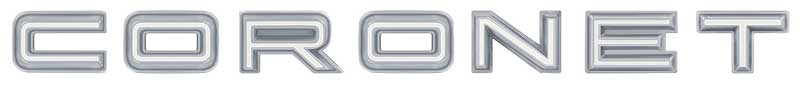 1968 Dodge CORONET Quarter Panel Emblems White Mopar Licensed