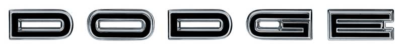 1967, 1969 Dodge Coronet "DODGE" Trunk Emblem 5 Letter Set Mopar Licensed