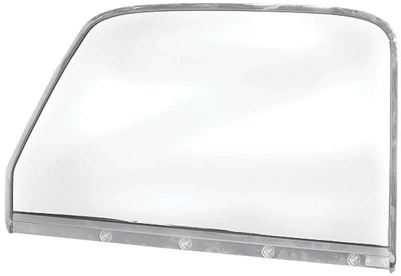 1947-50 Chevrolet, GMC Truck, Door Glass Assembly w/Chrome Frame, Setting Channel Passenger Side