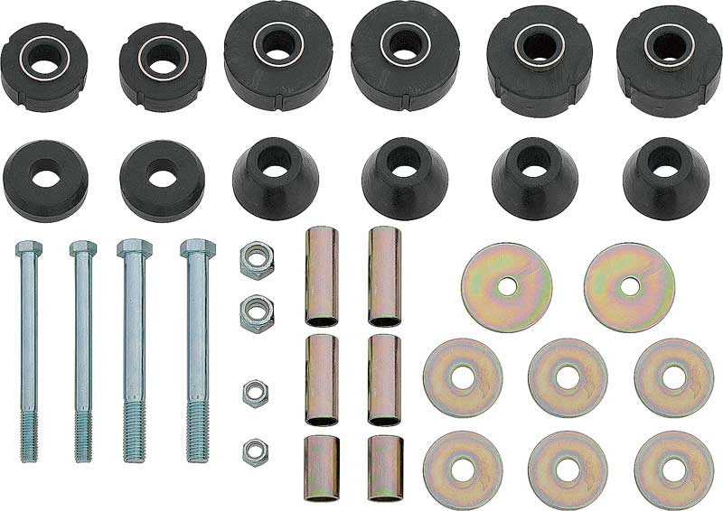 1967-72 Chevrolet C10 2wd, GMC C15 2wd Cab Body Mounting Bushing Set With Hardware Service Replacement