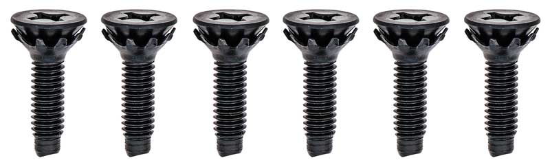 1962-67 Chevy II, 1967 Camaro, Firebird Door Hinge Screw Set Countersunk 6 Piece Set