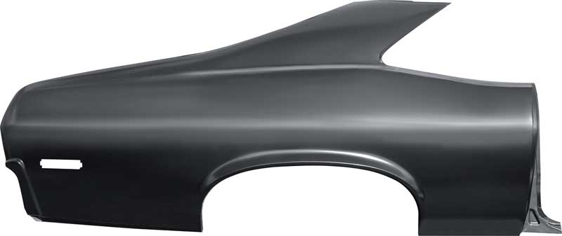 1970-1972 Nova, Ventura Quarter Panel  2 Door with Upper Sail Panel  RH