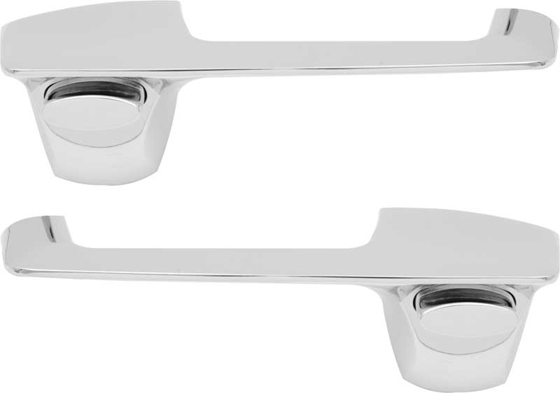 1962-65 Dodge, Plymouth B-Body Outer Door Handle Set with Chrome Push Buttons Front or Rear Doors