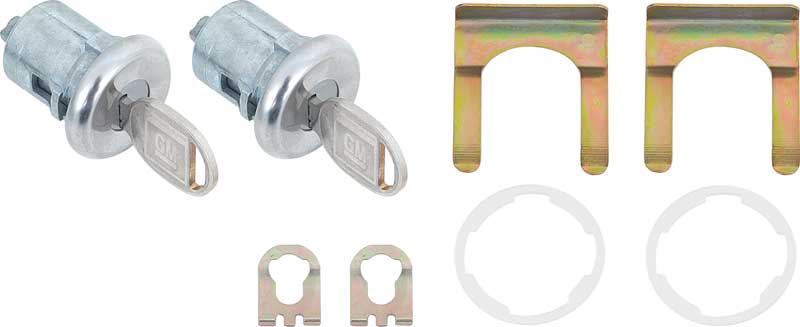 1962-86 GM Car, Truck Door Lock and Key Set Pre-Coded with Later Style Round GM Logo Keys