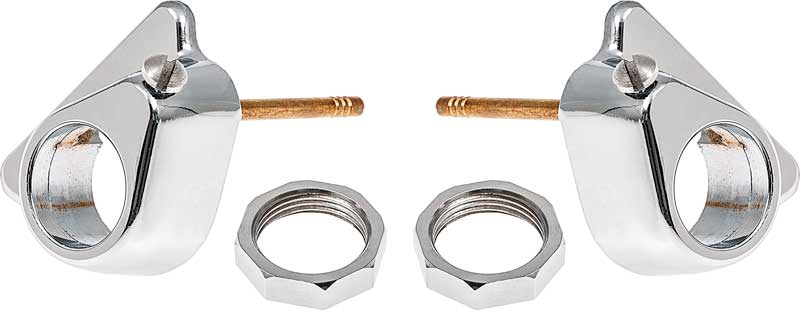 1955-59 Chevrolet / GMC Truck Wiper Tower Bezels and Nuts, 4 Piece Set