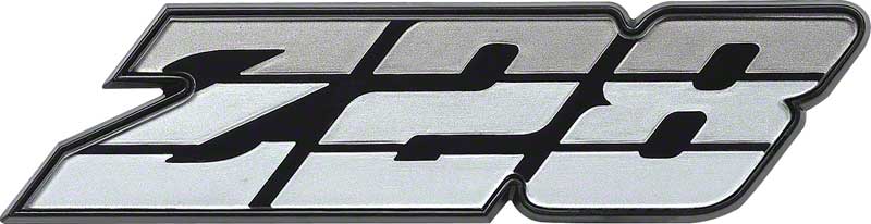 1980-81 Camaro Z28 Front Grill Emblem Tri-Color Silver