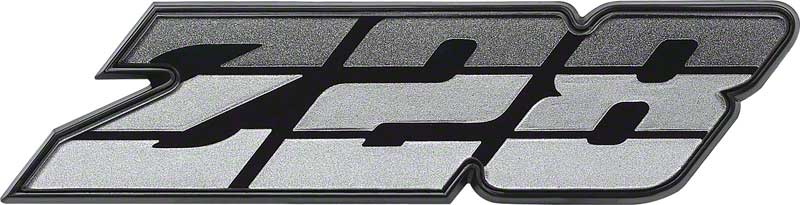 1980-81 Camaro Z28 Front Grill Emblem  Tri-Color Charcoal