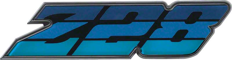 1980 Camaro Z28 Front Grill Emblem  Tri-Color Blue