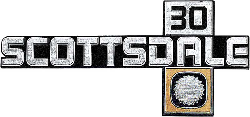 1981-87 Chevrolet Truck Scottsdale 30 Front Fender Emblem  Each GM Licensed