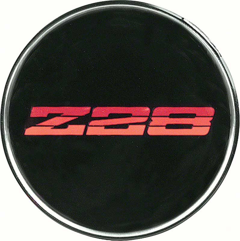 1982 Camaro Wheel Center Cap Insert Z28 Red with N90 Aluminum Wheel Option