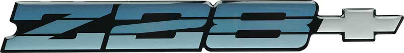 1985 Camaro Z28 Rear Panel Emblem Tri-Color Blue