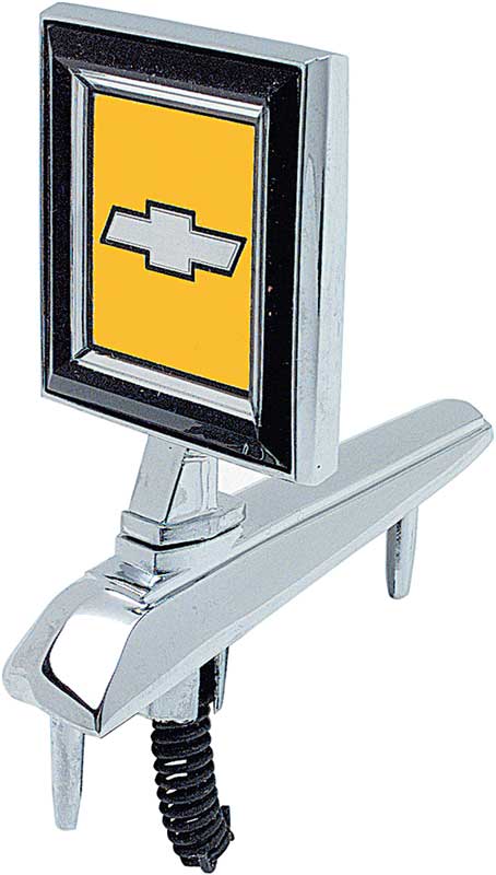 1981-91 Chevrolet Pickup, Blazer, Suburban Hood Ornament Emblem with Hardware