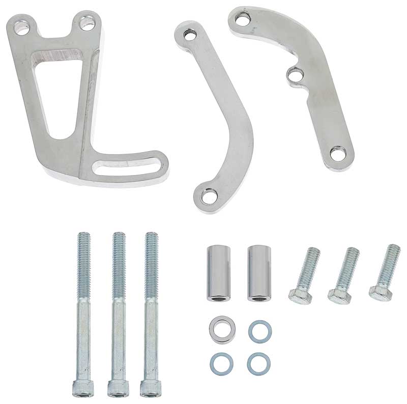 1969-86 Chevrolet Power Steering Bracket Set Small Block with Long Water Pump with Hardware