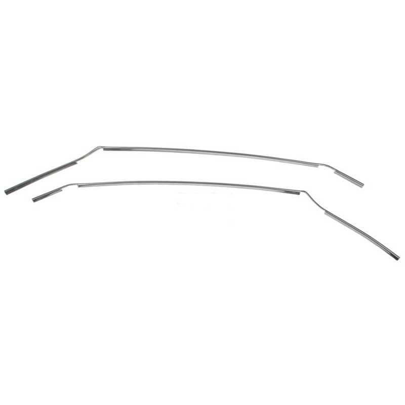 1969-70 Mustang Door Edge Guards Stainless Steel Pair