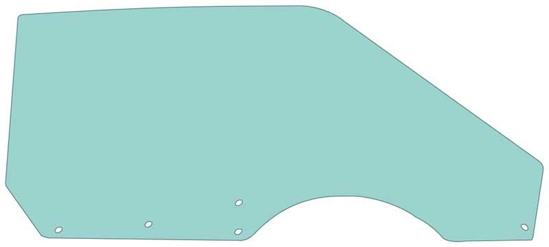 1970 Ford Mustang/Mercury Cougar Hardtop/Convertible Door Glass Glue-In Style RH Tinted