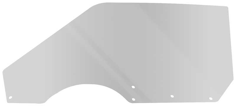 1971-73 Mustang Fastback Door Glass Power/Manual LH Smoke Gray