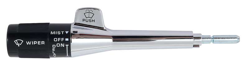 1982-96 GM Combination Switch Turn Signal Lever without Cruise, with Pulse Wipers Chrome Stem