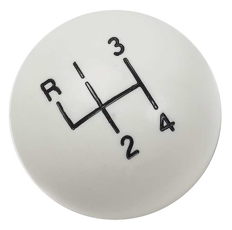 1967-1971 GM Various Models Hurst 4-Speed Shift Knob 1-3/4" with 3/8"-16 Thread White