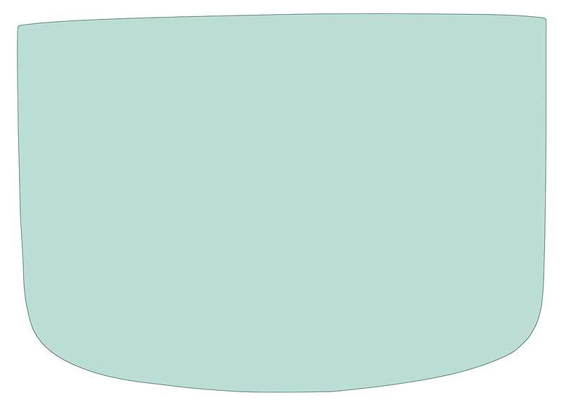 1964-66 Mustang Fastback Rear Window Glass Light Green Tint