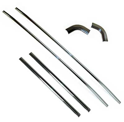 1967-68 Mustang Rear Window Molding Set Fastback 6 Piece Set