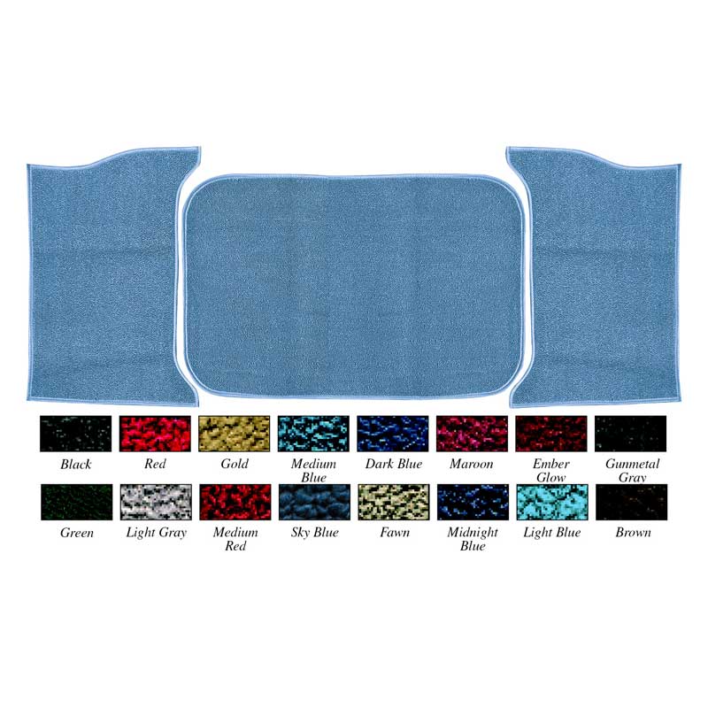 1959-60 Impala / Full Size Brown 3 Piece Loop Trunk Carpet Set