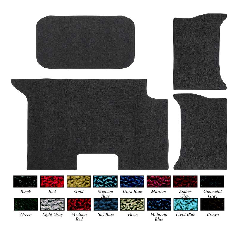 1961-64 Impala Convertible Emberglow 4 Piece Loop Trunk Carpet Set