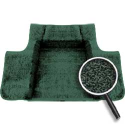 1968-72 Chevrolet Chevy II Nova All Body Styles Molded Trunk Area Carpet Kit Loop Dark Green
