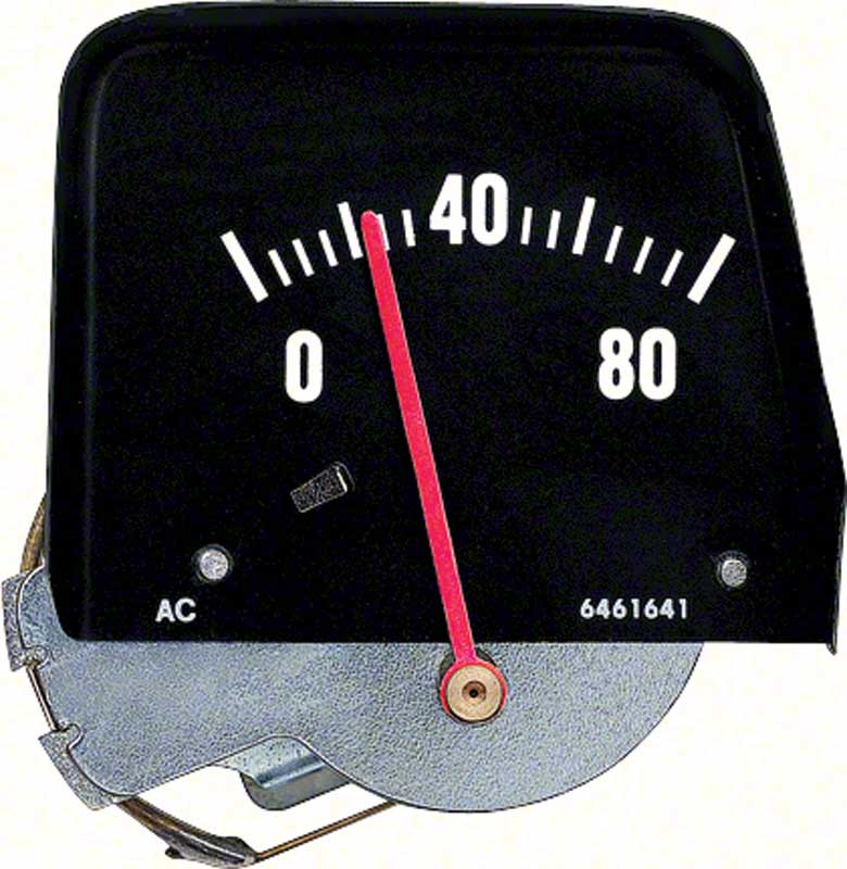 1968-76 Chevy II Nova Console Oil Pressure Gauge Black Mechanical GM Licensed
