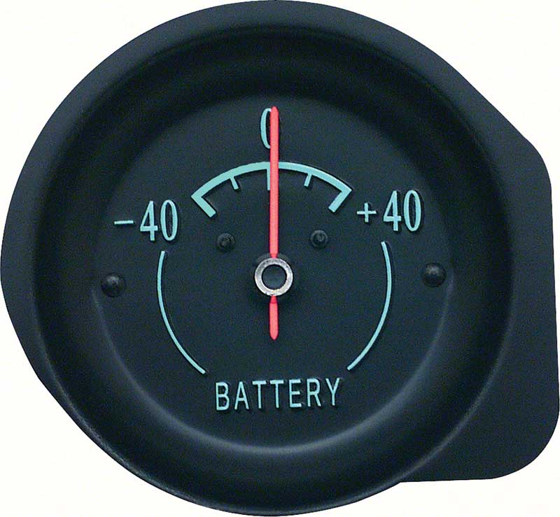 1968-71 Corvette Ammeter Gauge with Green Markings GM Licensed
