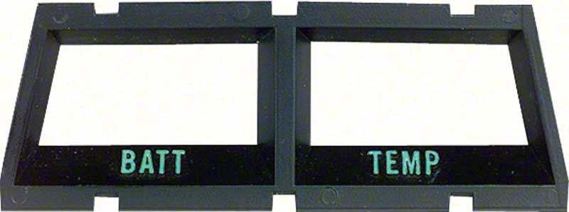 1968-69 Camaro, 1968-74 Nova Console Gauge Bezel Battery / Temperature Rear Bezel