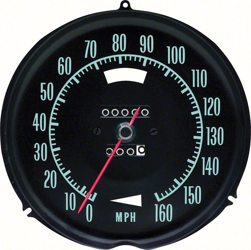 1968 Chevrolet Corvette 160 Mph Speedometer without Speed Warning