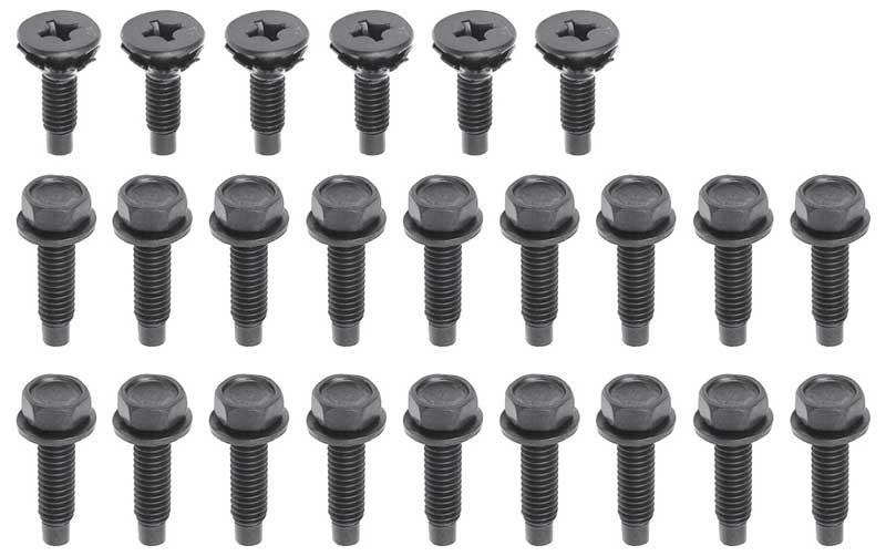 1967 Camaro, Firebird Door Hinge Bolt and Screw Set 24 Piece Set