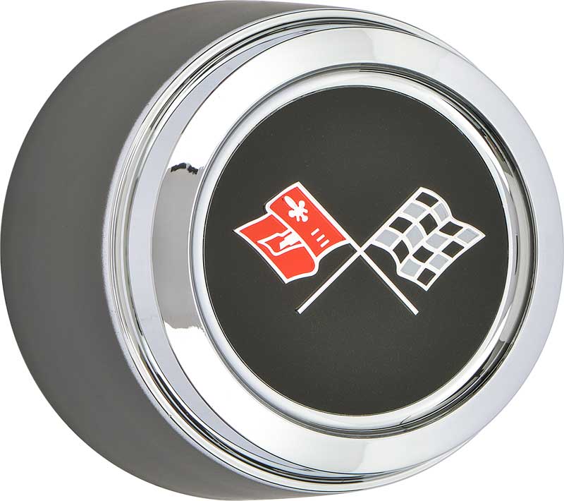 1973-79 Corvette Wheel Center Cap with Crossed Flags Set of 4