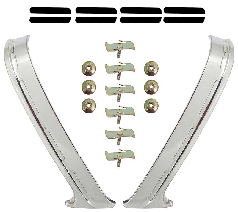 1955 Chevy Bel Air, 150, 210 Rear Quarter Upper Paint Divider Moldings 2 & 4 Door, Sedan Stainless Steel