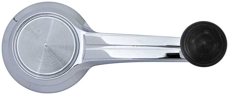 1965-66 Bel Air, Biscayne, Chevy II, Corvair, Chevelle Door Window Crank Handle Chrome with Black Knob