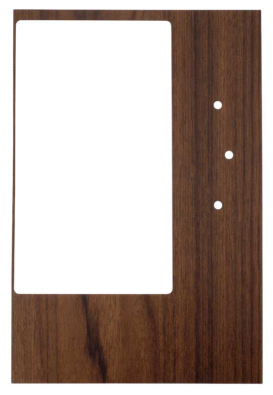 1968 Camaro Console Shift Plate Insert Walnut with Metal Backing Plate Manual Trans