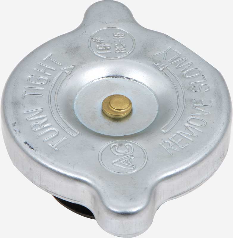 1957-75 Buick, Chevy, Pontiac, Olds Radiator Cap 15 lbs with Flat Rivet RC-15 Type "Show Quality" GM Licensed