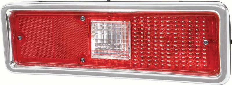 1971-72 Nova Tail Lamp Assemblywith Square Backup Lens RH Passenger Side
