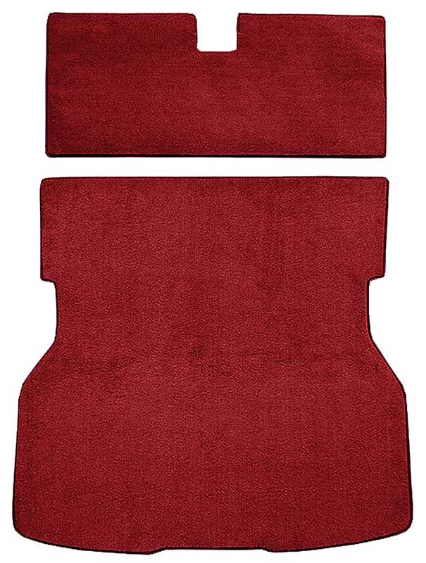 1979-82 Mustang with Solid Rear Seat Back Rear Cargo Area Cut Pile Carpet Set - Red