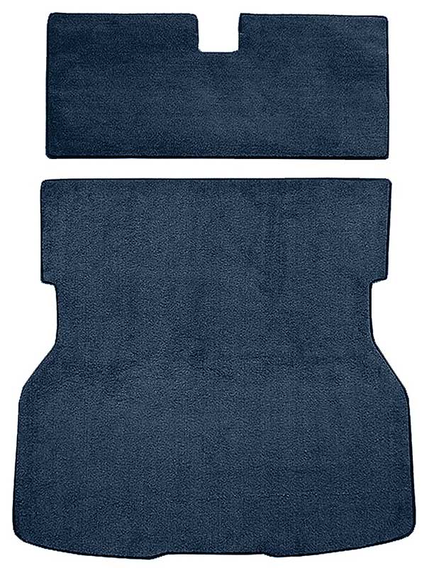 1979-82 Mustang with Solid Rear Seat Back Rear Cargo Area Cut Pile Carpet Set - Regatta Blue