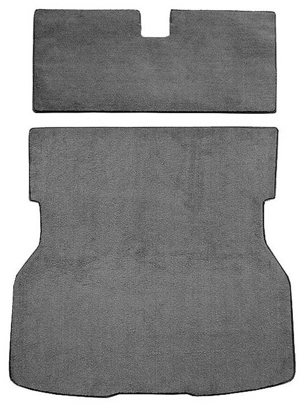 1979-82 Mustang with Solid Rear Seat Back Rear Cargo Area Cut Pile Carpet Set - Gray