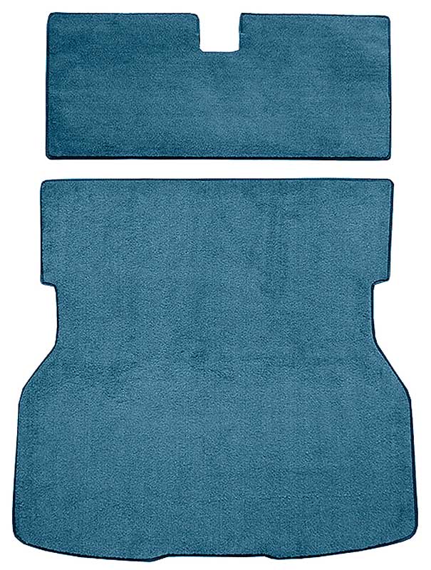 1979-82 Mustang with Solid Rear Seat Back Rear Cargo Area Cut Pile Carpet Set - Ocean Blue