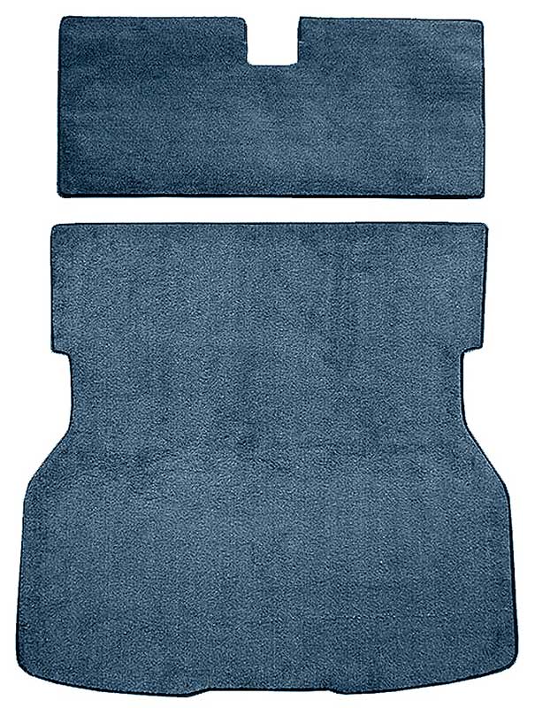 1979-82 Mustang with Solid Rear Seat Back Rear Cargo Area Cut Pile Carpet Set - Blue