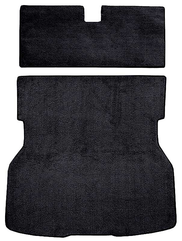 1979-82 Mustang Rear Cargo Area Cut Pile Carpet Set with Mass Backing Black