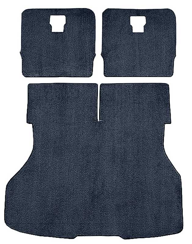1983-86 Mustang Hatchback Rear Cargo Area Cut Pile Carpet Set with Mass Backing - Regatta Blue