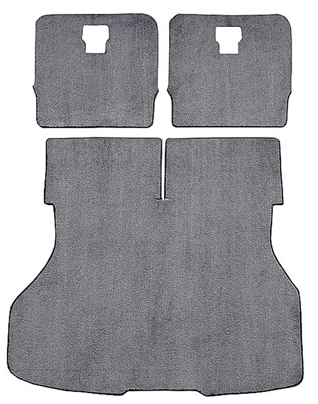 1983-86 Mustang Hatchback Rear Cargo Area Cut Pile Carpet Set with Mass Backing - Medium Gray